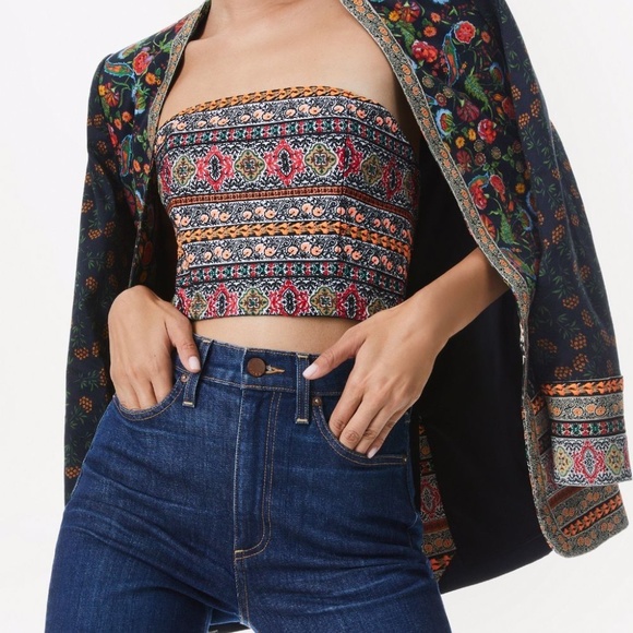 Alice+Olivia Chriselle paradise-print blazer